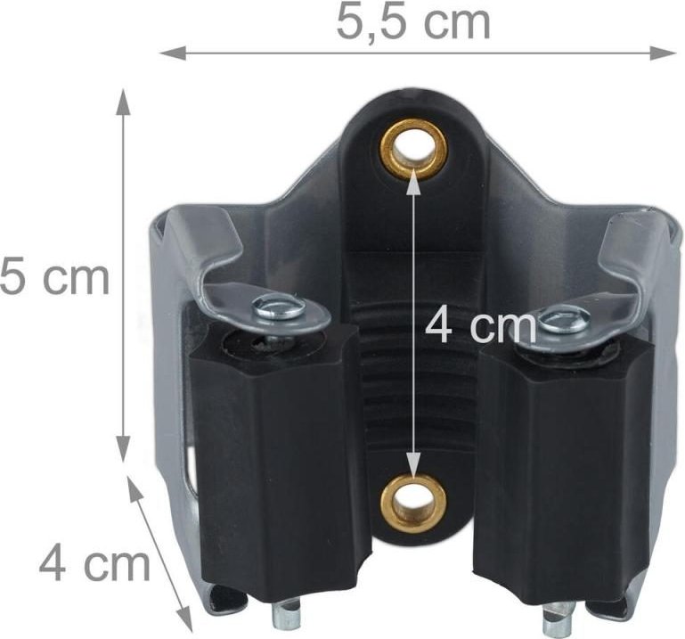 relaxdays Wandhalterung schwarz, grau