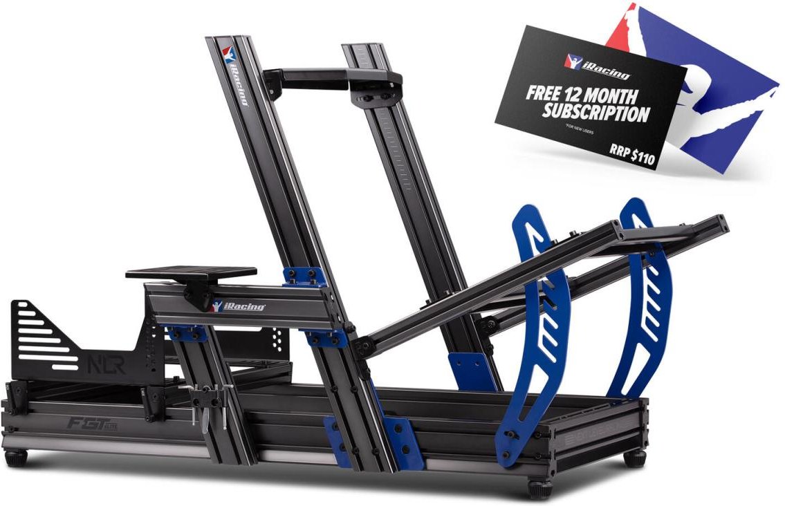 Next Level Racing® F-GT Elite Formula & GT Aluminium Profile Simulator Cockpit - iRacing® Edition