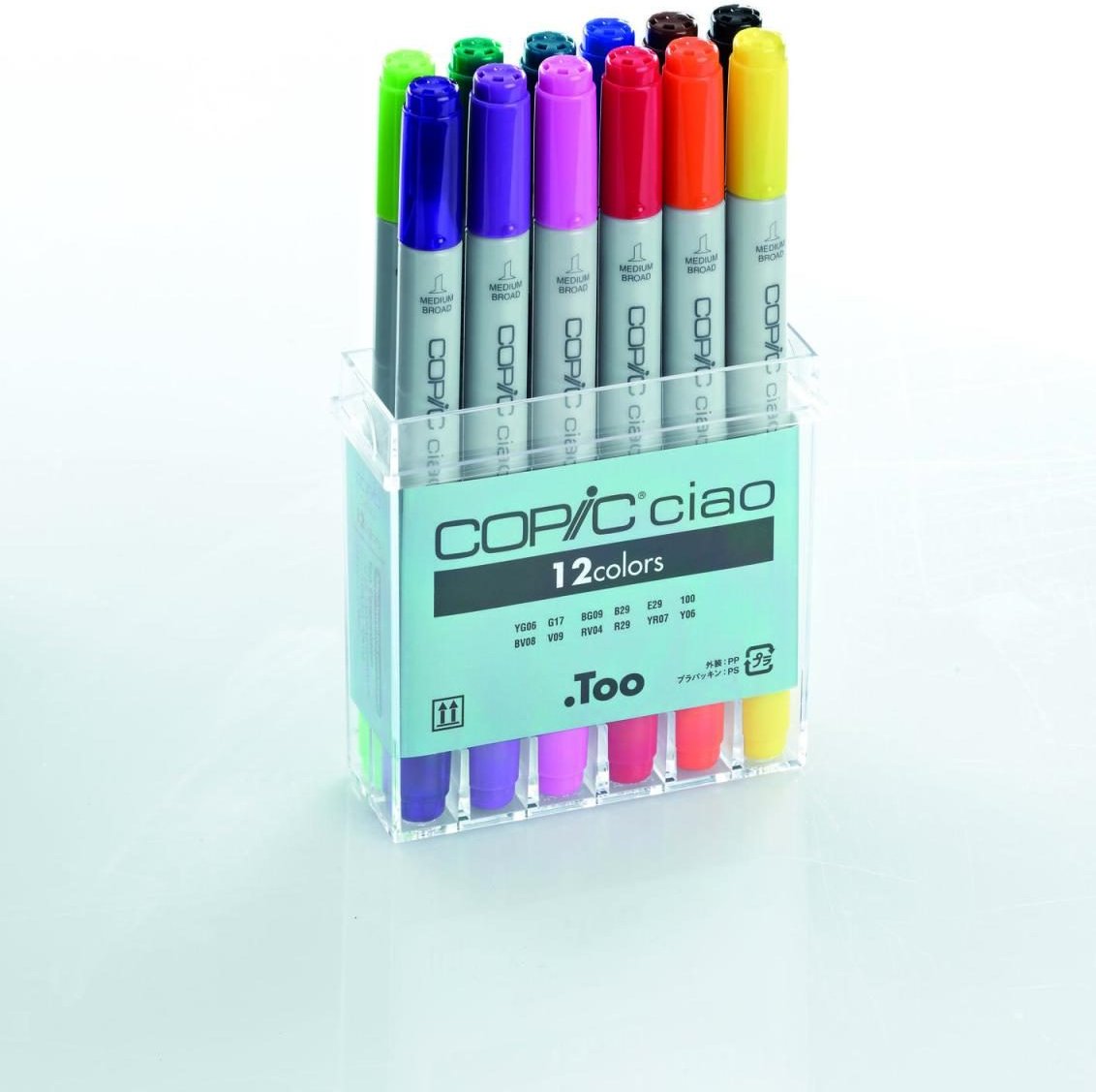 COPIC® Ciao 12er Set Layoutmarker-Set 1.0 + 6.0 mm Mehrfarbig