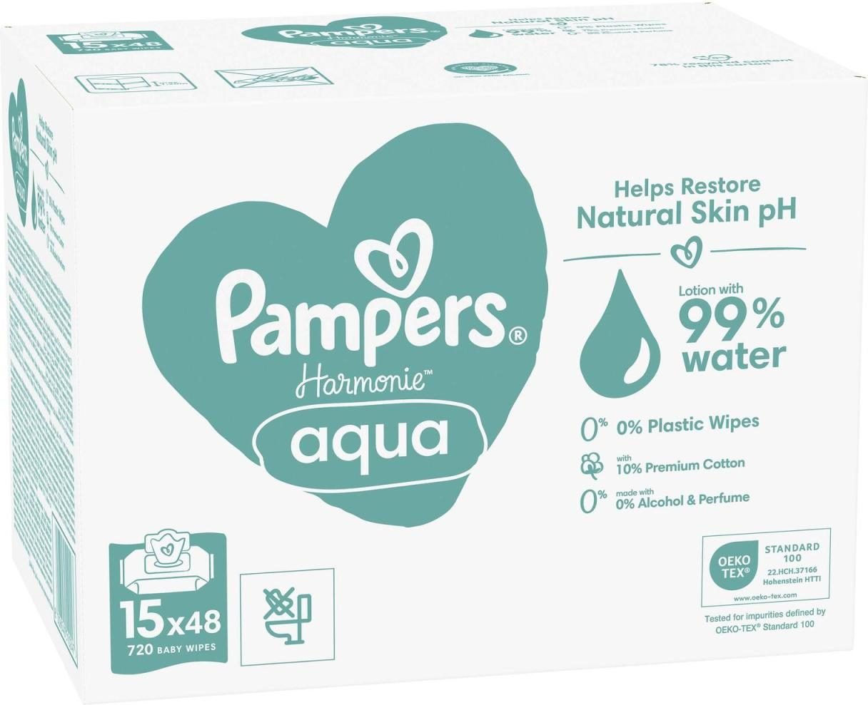 Pampers® Feuchttücher aqua Harmonie™ 1-lagig