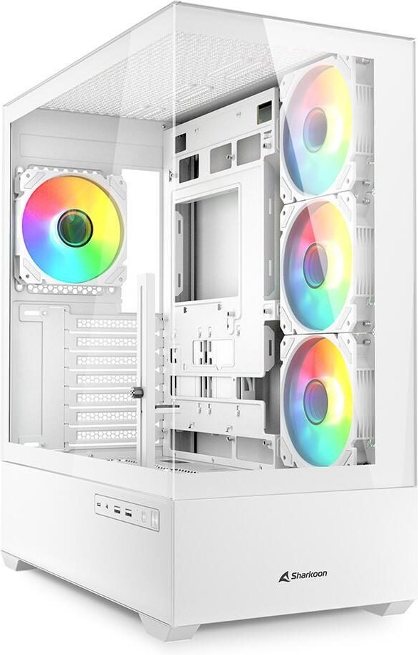 Sharkoon PC Gehäuse AK6 RGB White ATX weiß