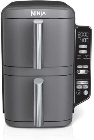 Ninja Doppel-Heißluftfritteuse SL400EU, grau/schwarz