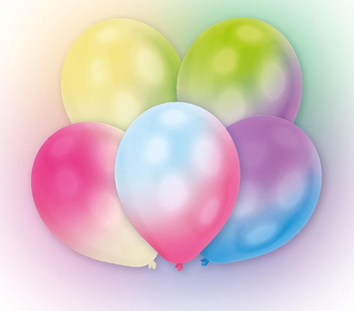 amscan® Luftballons LED Farbverlauf mehrfarbig