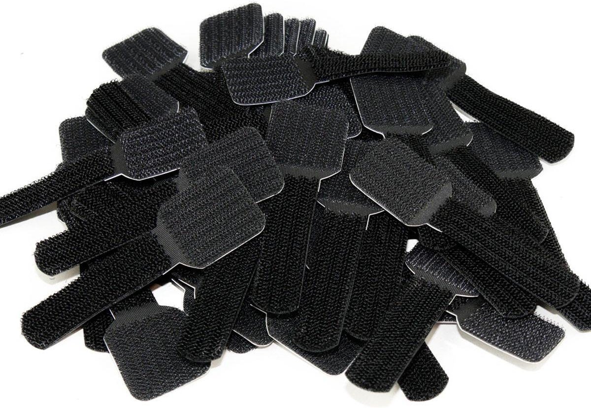 LABEL THE CABLE Klettkabelbinder schwarz