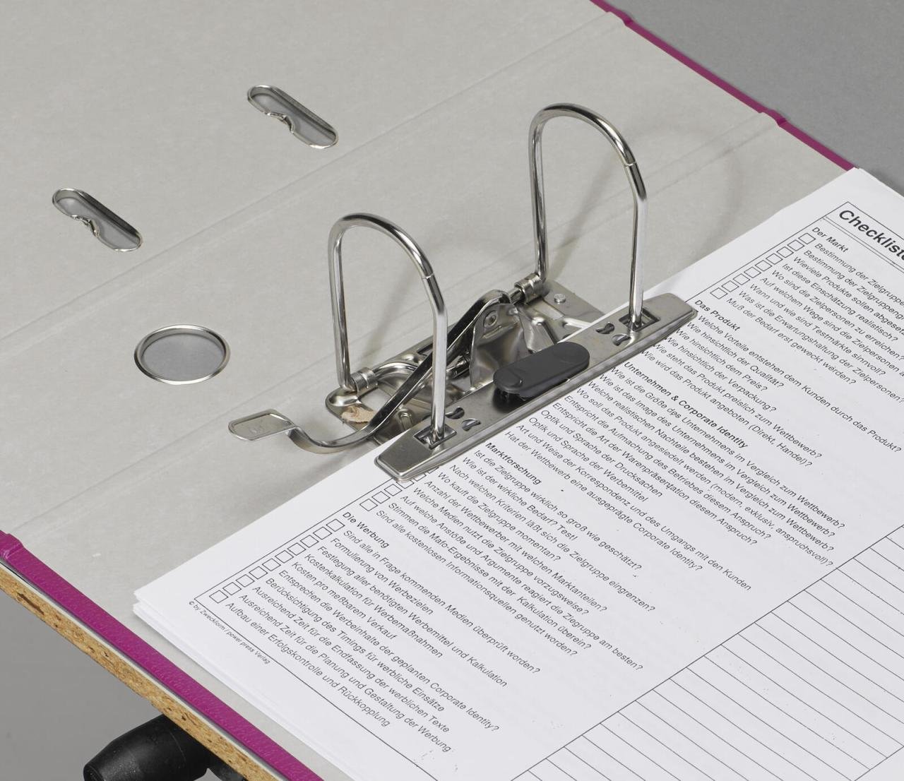 bene Ordner Rückenbreite 8 cm DIN A4 Kunststoff brombeer