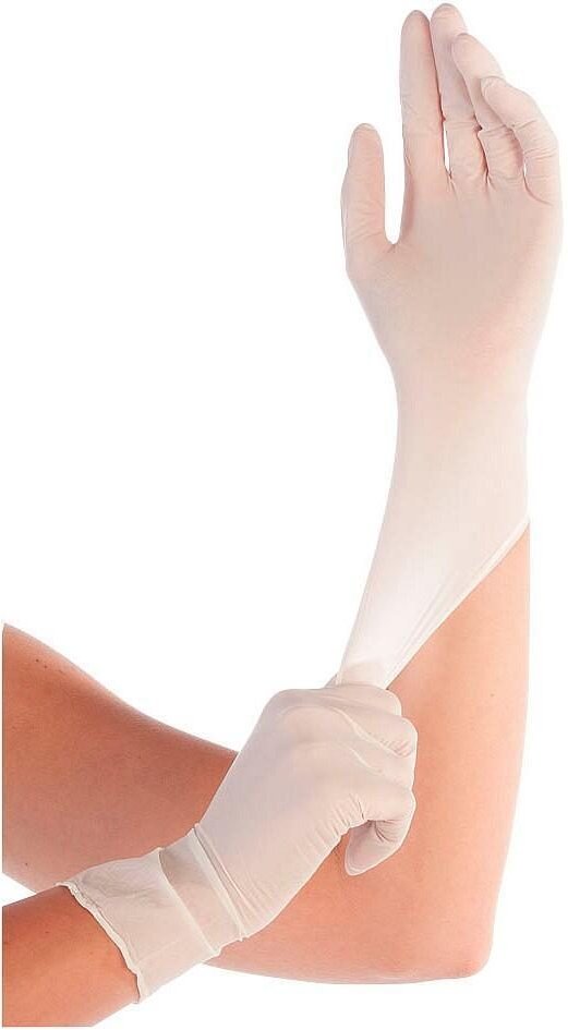 Thumbnail - HYGOSTAR unisex Einmalhandschuhe ELASTIC weiß Größe L - 100 Stück