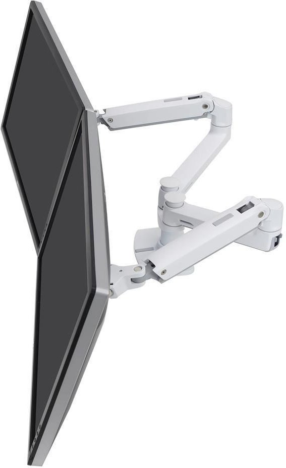 Thumbnail - Ergotron LX Dual Monitorarm für zwei Monitore bis 68,58 cm 27 Zoll nebeneinander Tischhalterung weiß
