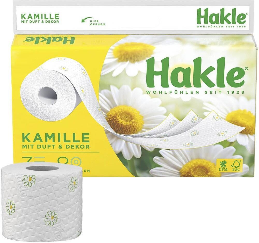 Hakle Toilettenpapier KAMILLE 3-lagig - 8 Rollen