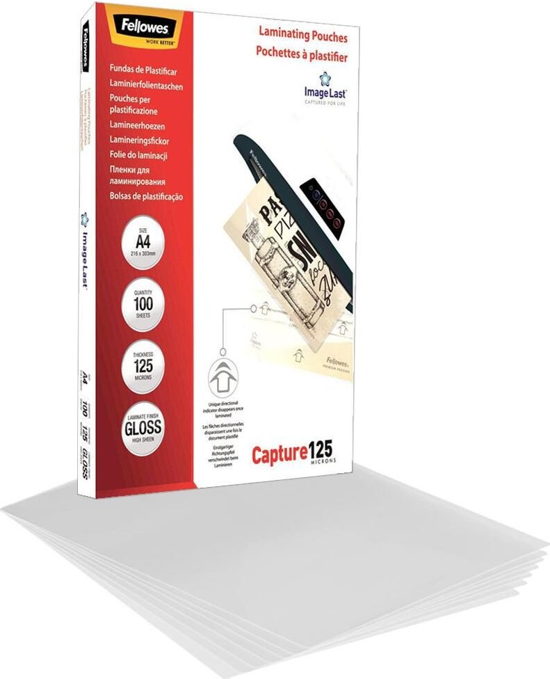 Fellowes Laminierfolien glänzend 125 mikron A4