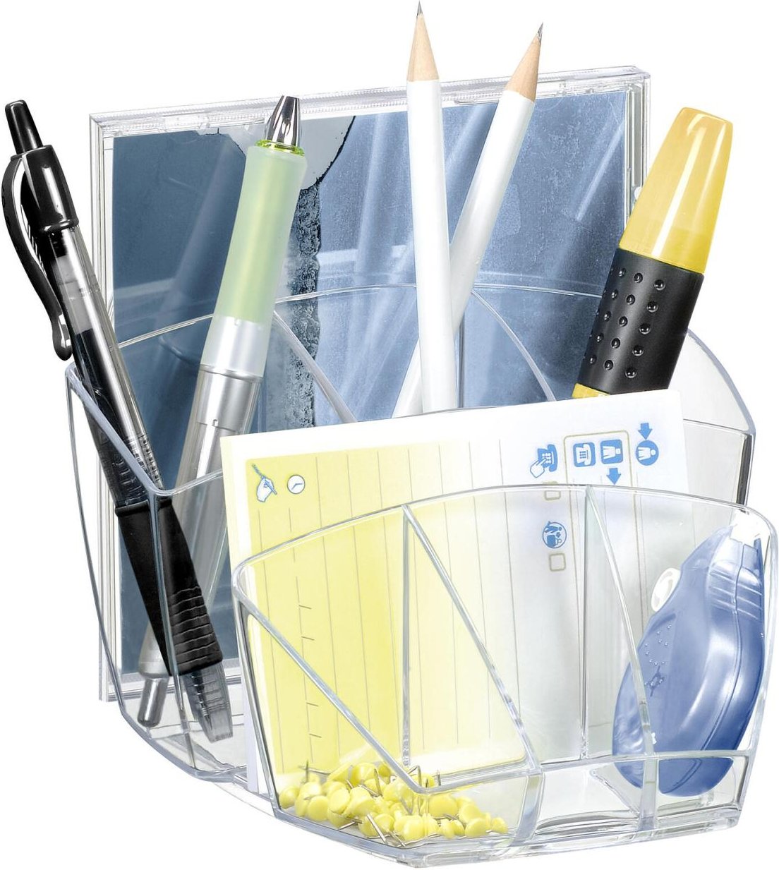 Thumbnail - cep Stiftehalter 14,3 x 15,8 x 9,3 cm schwarz-transparent