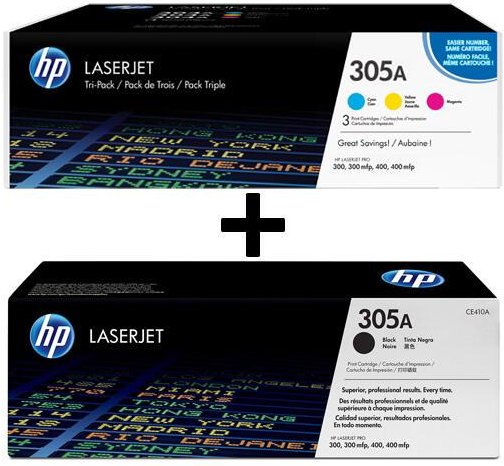 HP Original 305A Toner - 4er Multipack (CF370AM, CE410A)