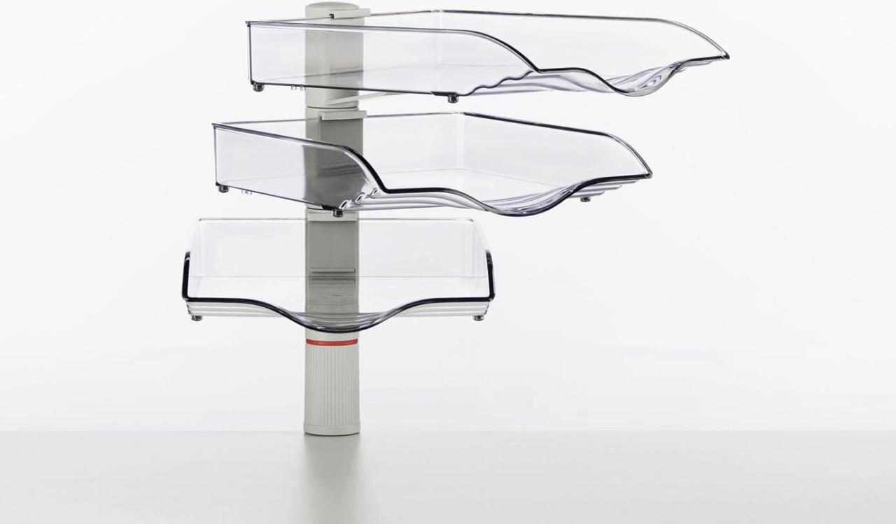 Thumbnail - novus Briefablage-Schwenkflügler 26,4 x 39,4 x 40,5 cm lichtgrau