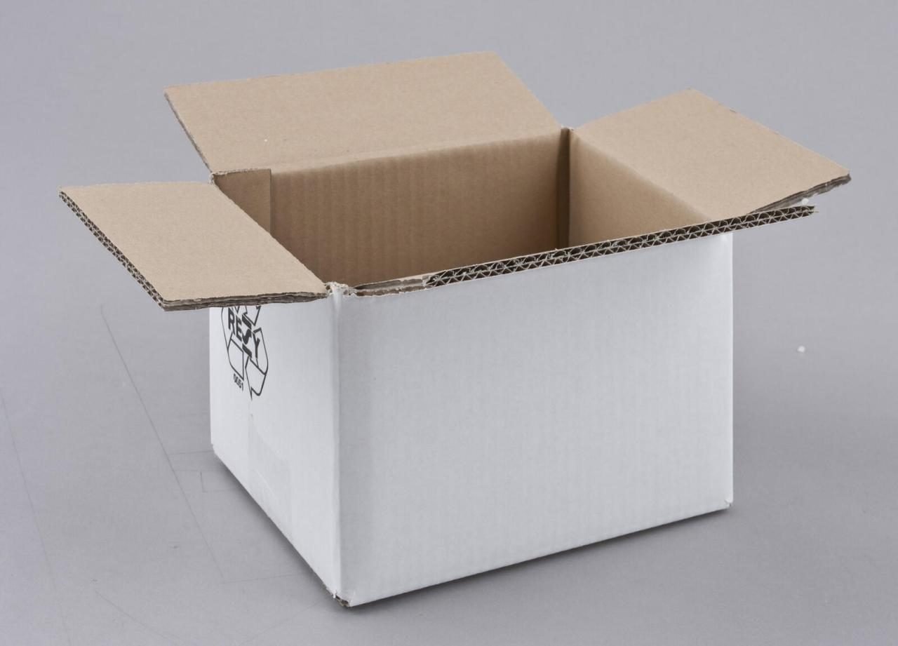 Nestler Wellpapp-Faltkartons 2-wellig weiß 21,0 x 15,0 x 13,0 cm