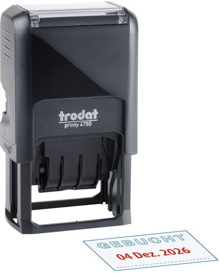 trodat Datumstempel mit Text printy 4750 "GEBUCHT"