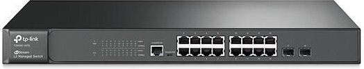 TP-LINK JetStream T2600G-18TS (TL-SG3216) 16-Port Gigabit + 2 Combo-SFP-Slots Switch