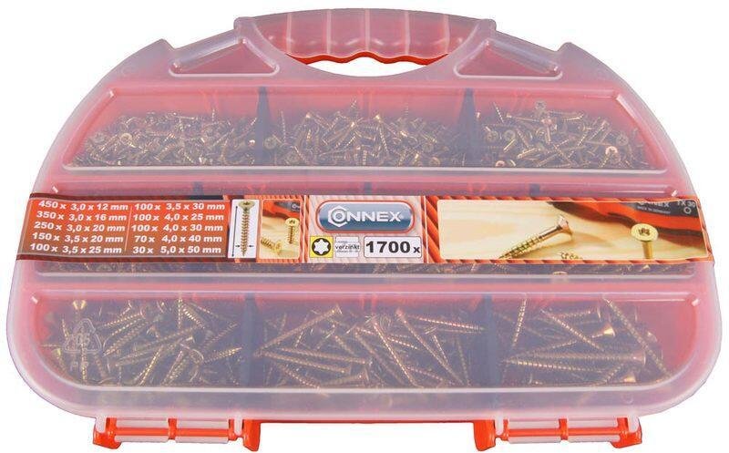 CONNEX Holzschrauben-Sortiment 1700-teilig