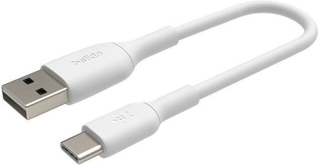 0 Belkin BoostCharge 15 cm USB-C/USB-A Kabel, weiß