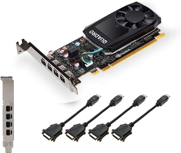 PNY Quadro P1000 DVI V2 4GB GDDR5 4x mini DP - VCQP1000DVIV2-PB - Retail