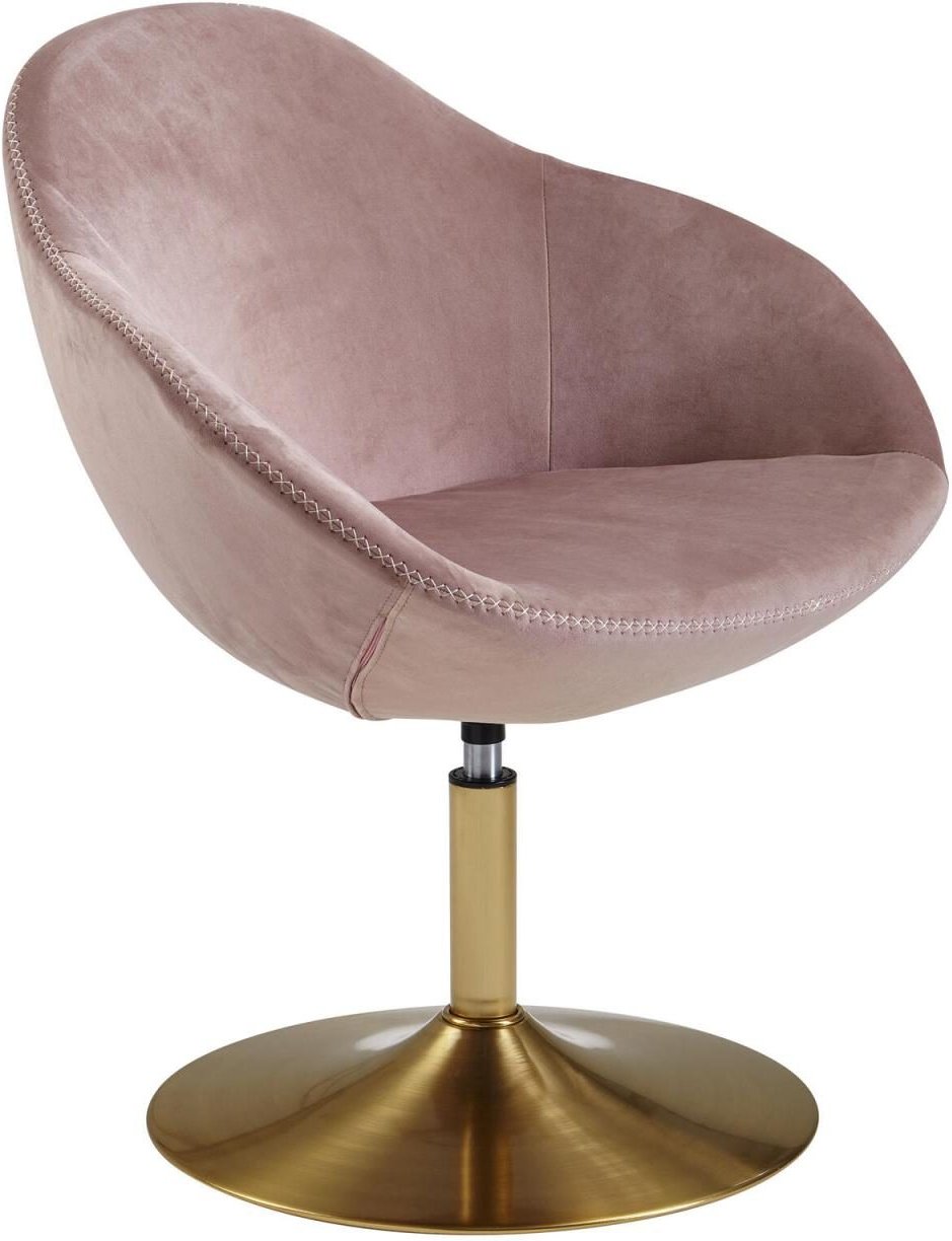 WOHNLING Loungesessel WL6.204 Samt rosa