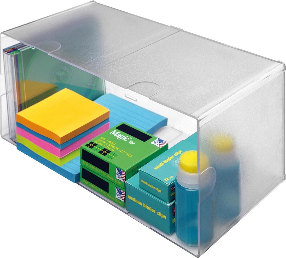 Thumbnail - Aufbewahrungsbox Deflecto "Cube" 30,5 x 15,3 x 15,3 cm transparent