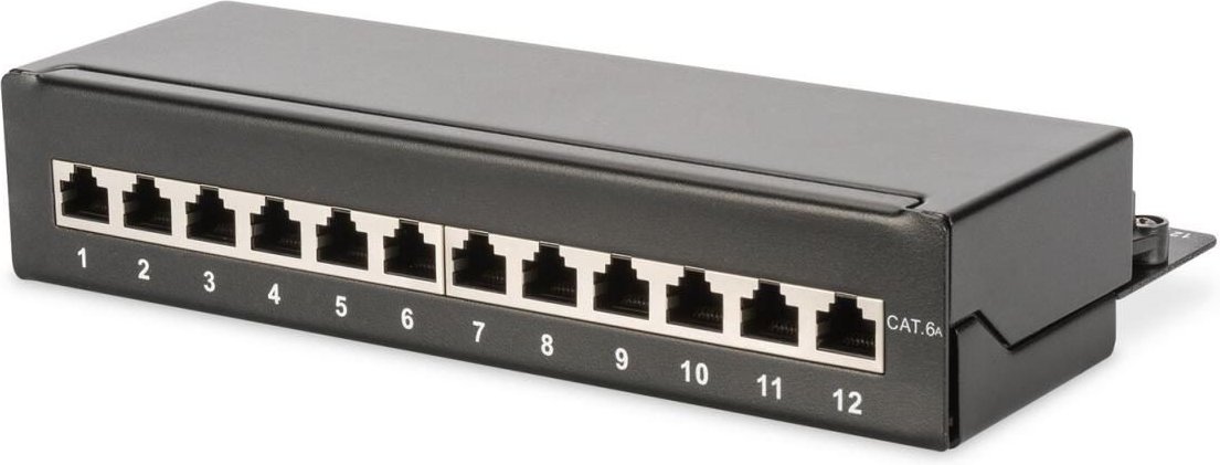 DIGITUS Desktop CAT 6A Patch Panel 12-port