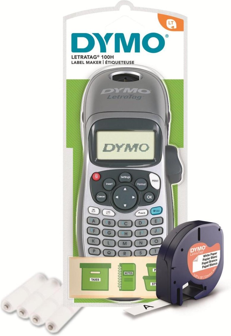 Thumbnail - DYMO LetraTag LT-100H Beschriftungsgerät - Silber Edition inkl. Batterien