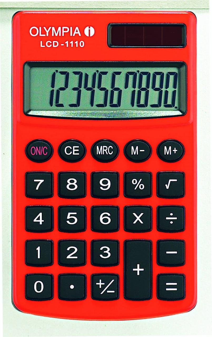 Thumbnail - OLYMPIA Taschenrechner LCD-1110 rot