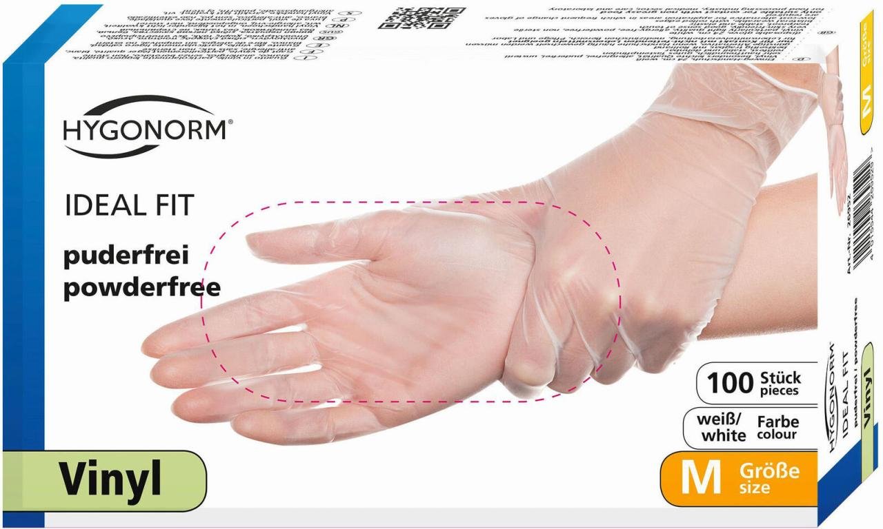 Thumbnail - HYGONORM Einmalhandschuhe IDEAL FIT M weiß