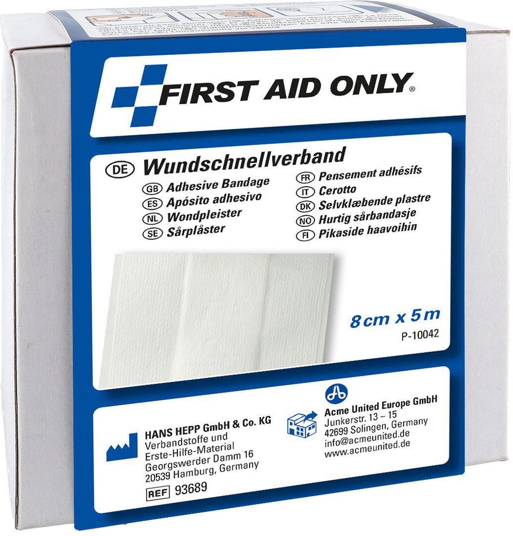Thumbnail - FIRST AID ONLY Pflaster 8 cm x 5 m weiß
