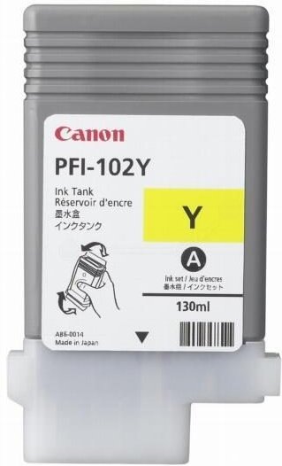 Canon Original PFI-102Y Druckerpatrone - gelb 740 Seiten