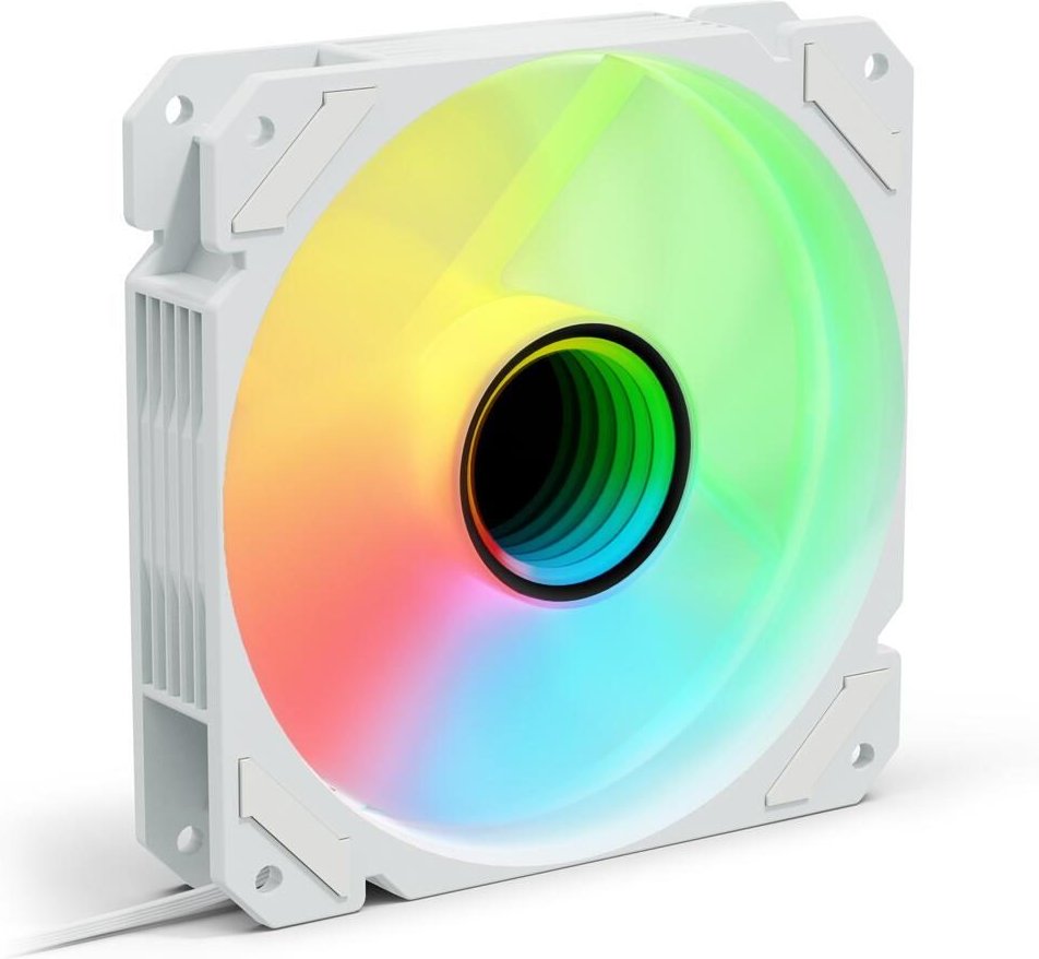 Sharkoon Shark Mirror RGB PWM, 120 mm, weiß