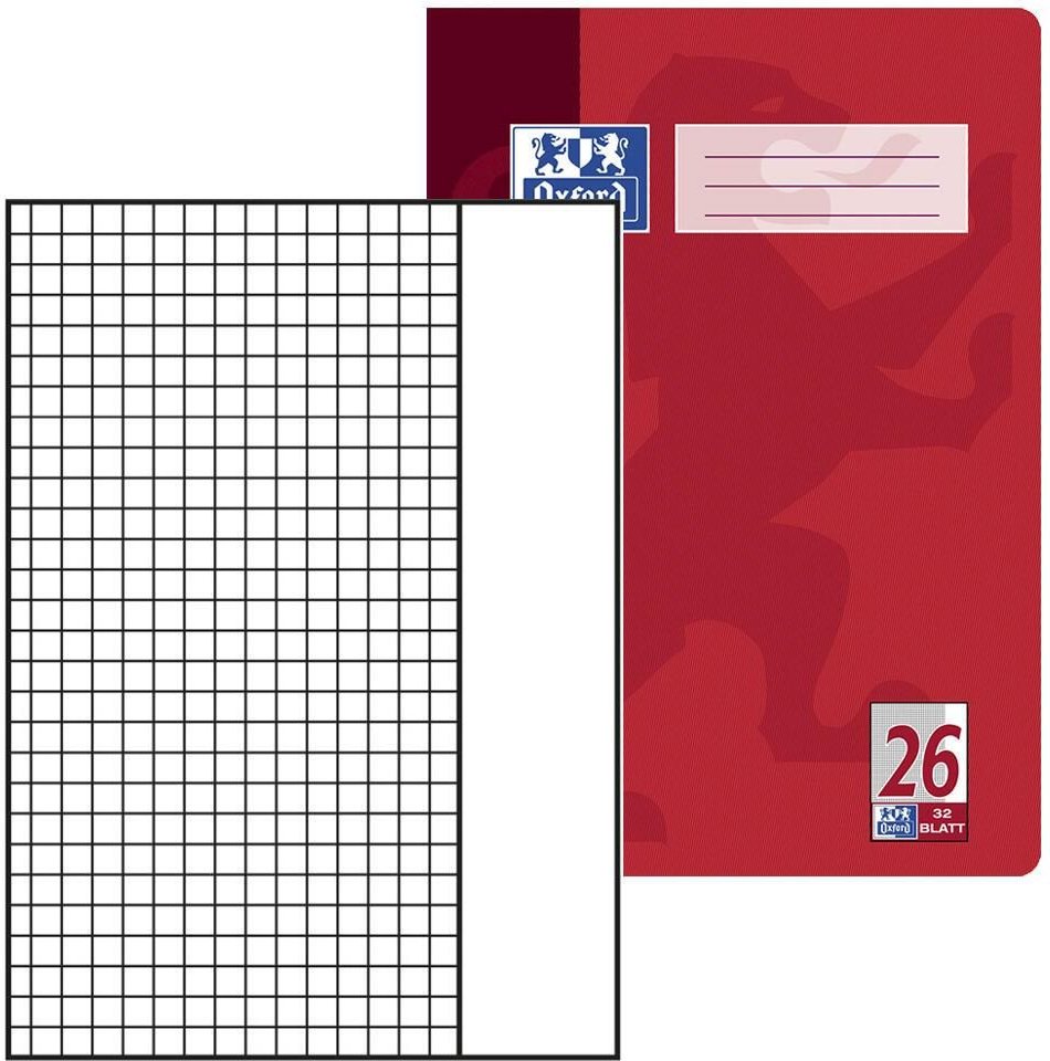 OXFORD Doppelheft kariert DIN A4 32 Blätter