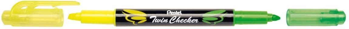 Pentel Twin Checker Textmarker Mehrfarbig