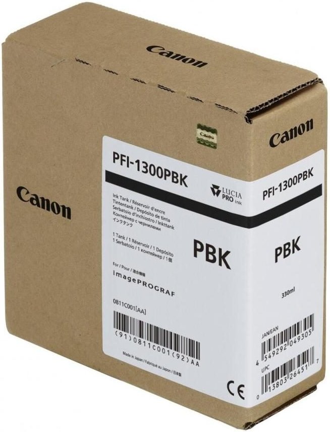 Canon Original PFI-1300PBK Druckerpatrone - fotoschwarz 330ml