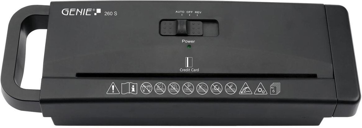 GENIE 260 S Aktenvernichter mit Streifenschnitt bis 6 Blatt schwarz