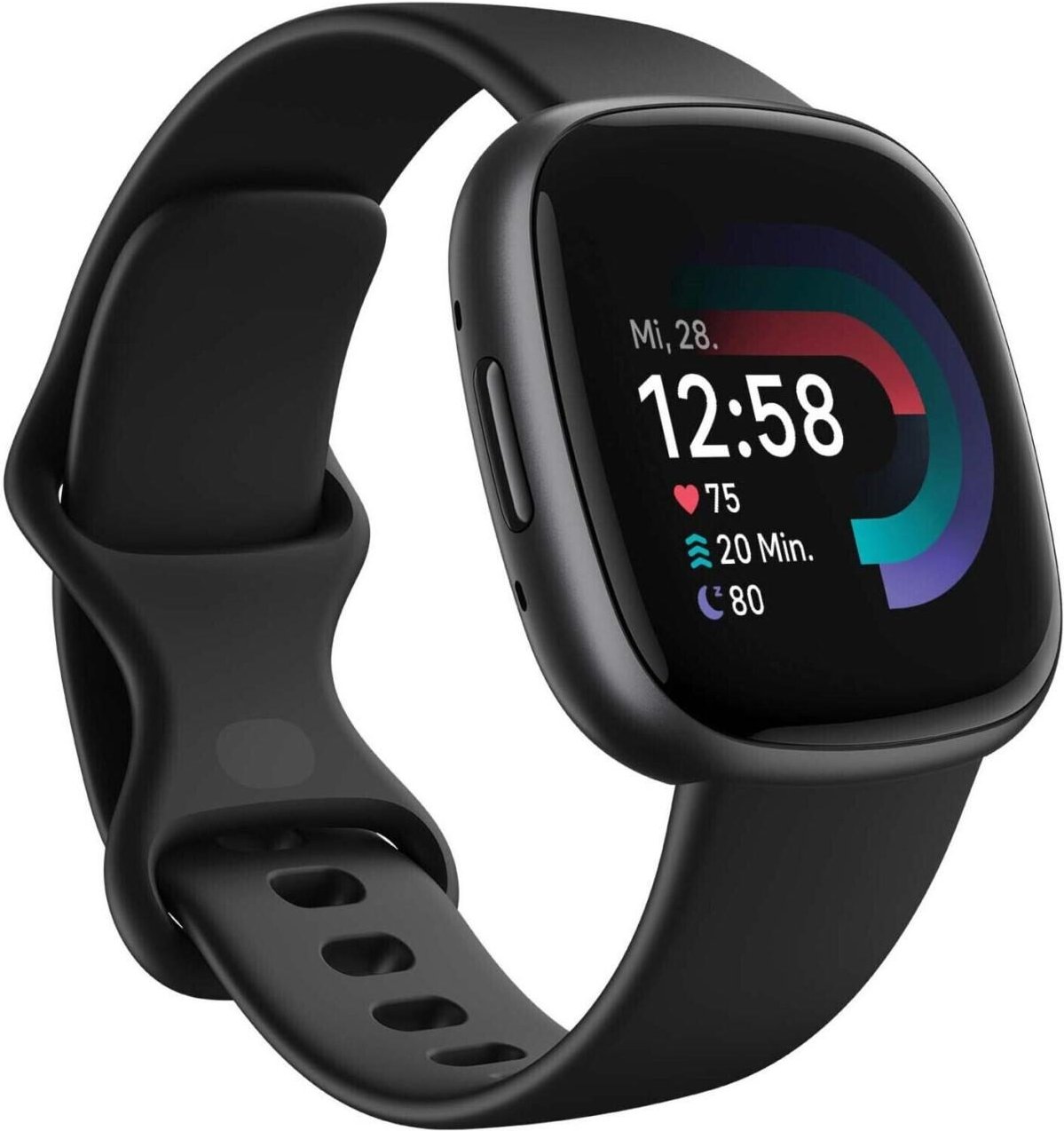 Thumbnail - Fitbit Versa 4 Fitness-Smartwatch, Graphit/Schwarz