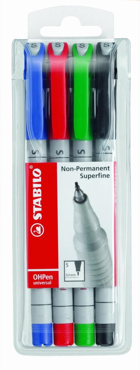 STABILO OHPen universal Folienstifte-Set 0.4 mm Mehrfarbig