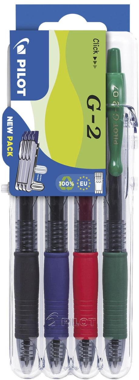 Thumbnail - PILOT 2Go Gelschreiber-Set 0.4 mm, Schreibfarbe: Mehrfarbig