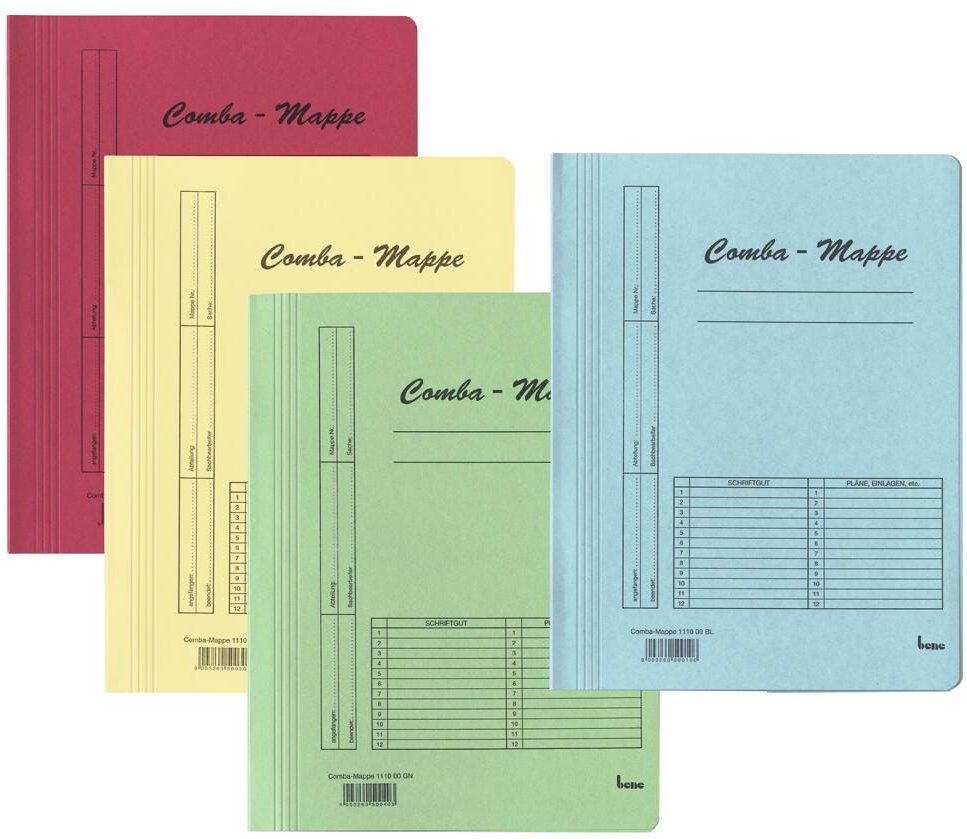 Thumbnail - bene Schnellhefter DIN A4 Aus 100 % recycelbarem Karton rot