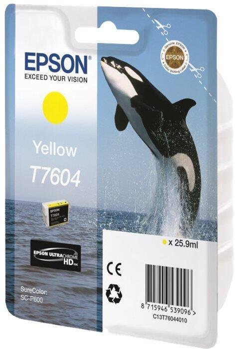 Epson Original T7604 Druckerpatrone gelb 25,9ml (C13T76044010)