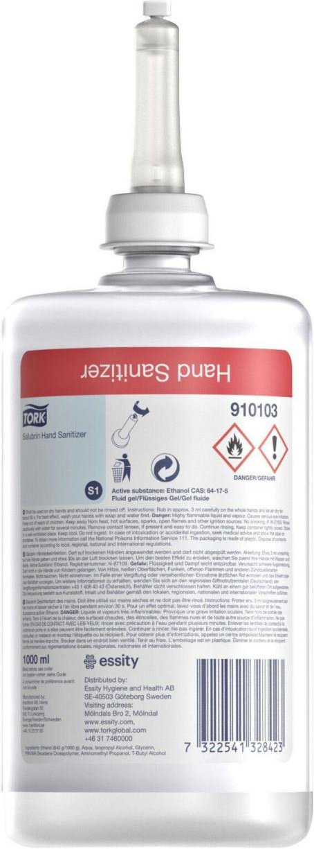 TORK Händedesinfektionsgel 1,0 l