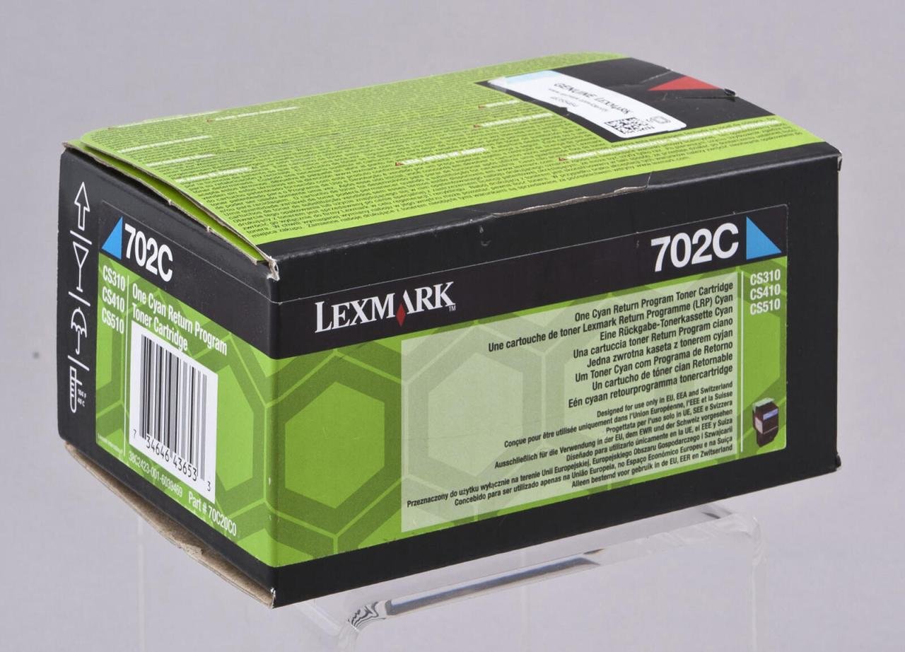 Lexmark Original 702C Toner - cyan (70C20C0) für CS310dn/n, CS410dn/dtn/n, CS510de/dte