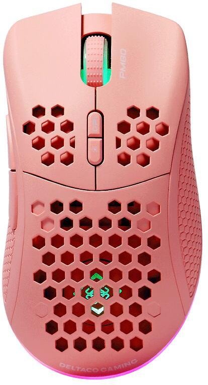 0 Deltaco PM80 Gaming Maus, Pink