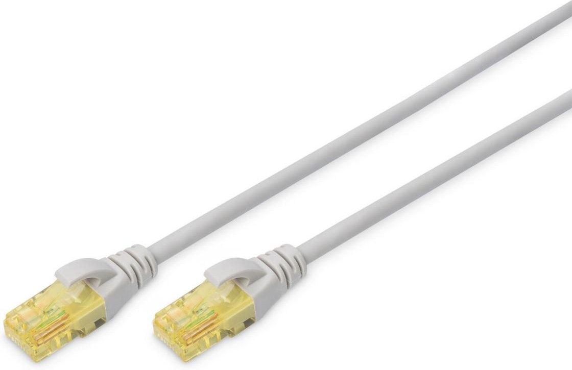 DIGITUS Patch-Kabel RJ-45 (M) zu RJ-45 (M) 1m Kupfer U/UTP Cat 6a grau (DK-1613-A-010)