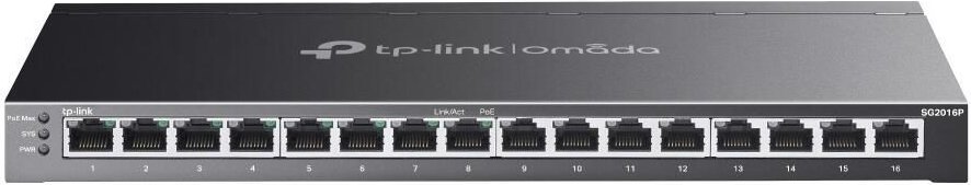 TP-Link Omada SG2016P 16-Port Gigabit Smart Switch mit 8-Port PoE+