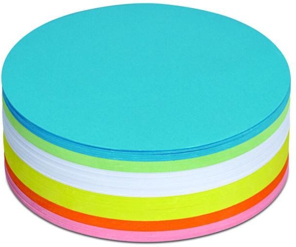 Thumbnail - MAUL Moderationskarten Ø 13,5 cm blau, grün, rot, orange, gelb, weiß