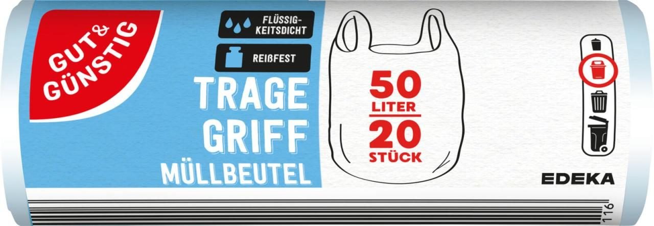 Thumbnail - GUT&GÜNSTIG Müllbeutel 50,0 l transparent