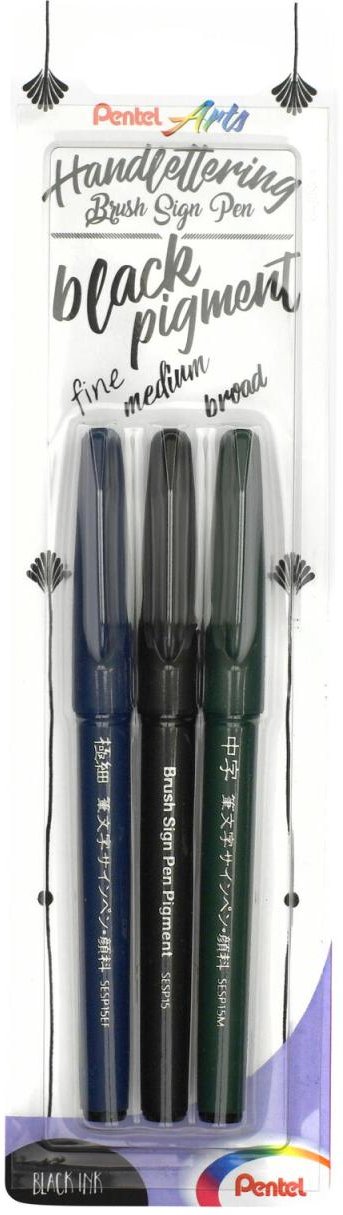 Pentel Brush-Pen Schwarz 2.0 - 3.0 mm