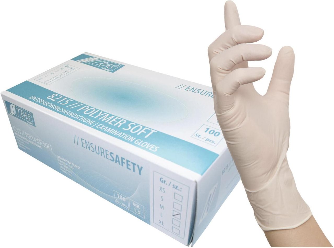 Thumbnail - NITRAS® Einmalhandschuhe POLYMER SOFT M weiß