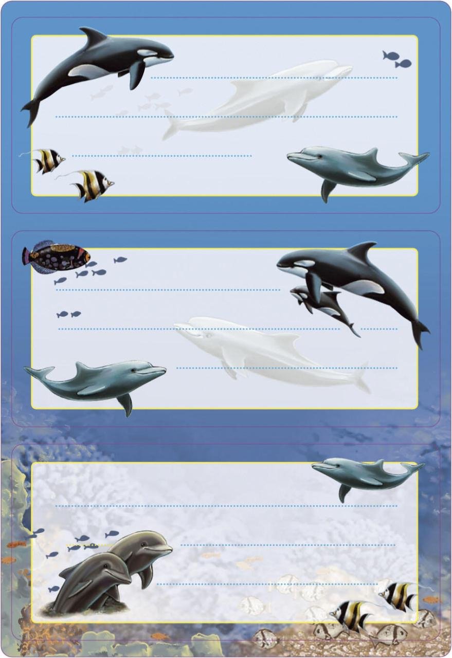 HERMA Schuletiketten Delfine